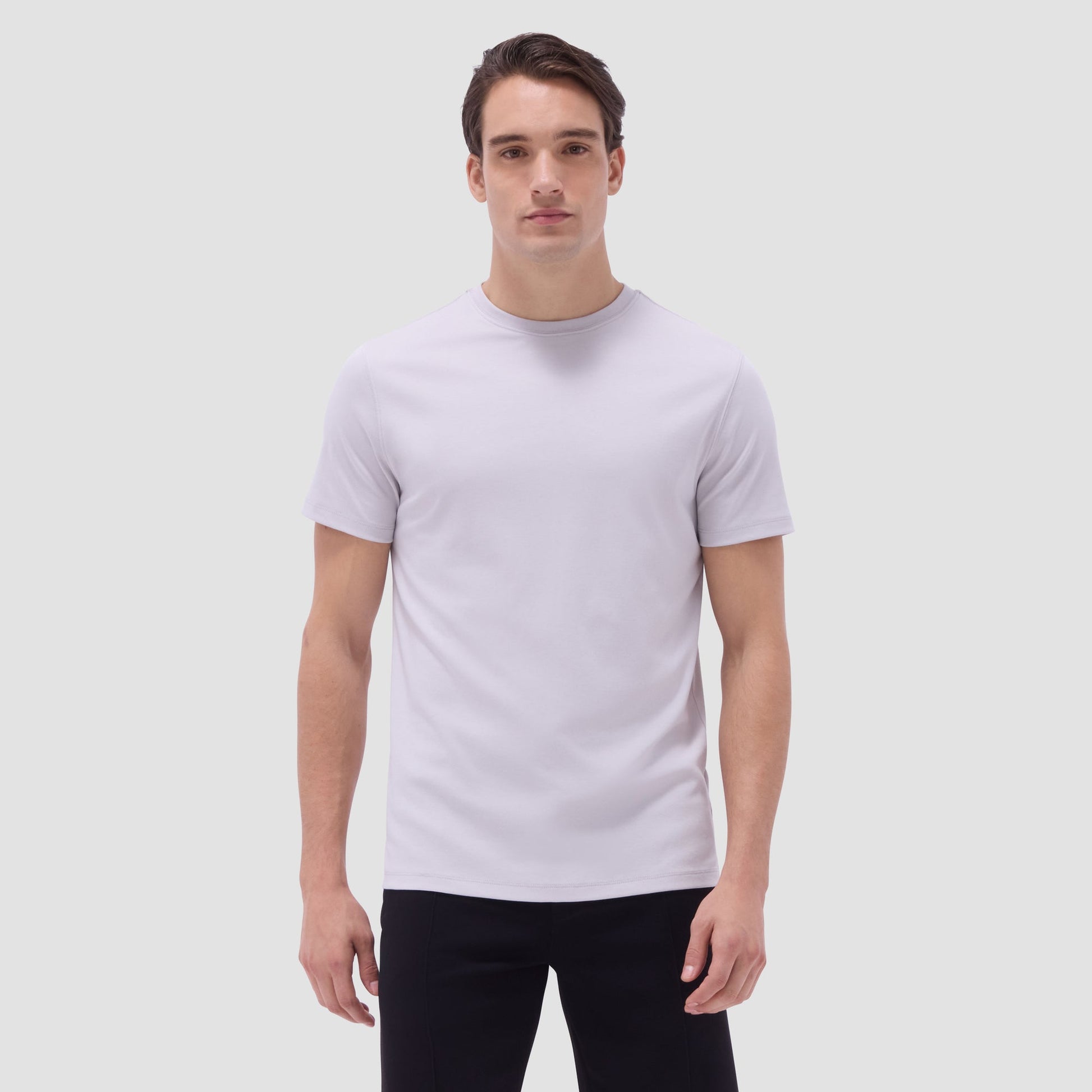 Bugatchi Hank Crew Neck T-Shirt Platinum