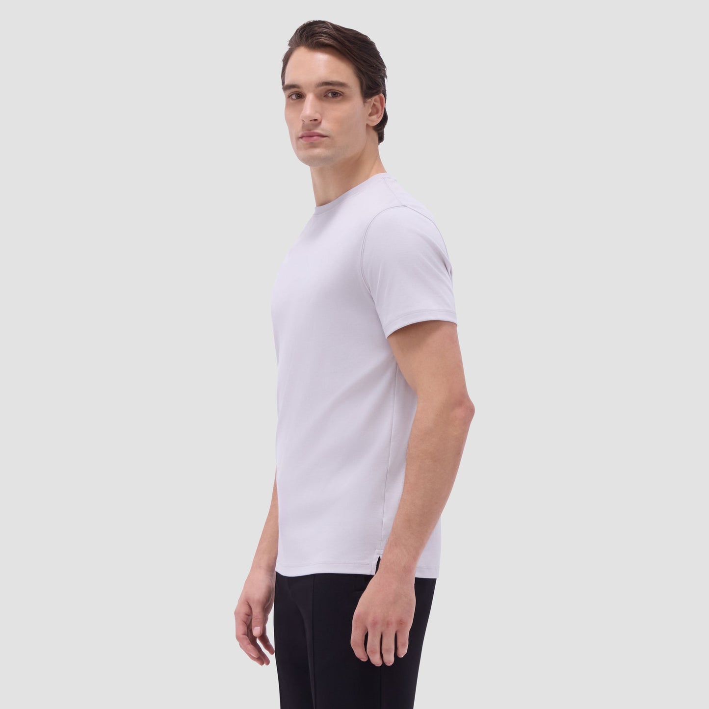 Bugatchi Hank Crew Neck T-Shirt Platinum