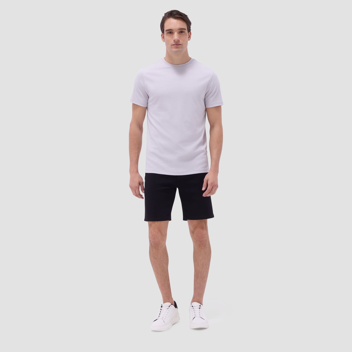 Bugatchi Hank Crew Neck T-Shirt Platinum
