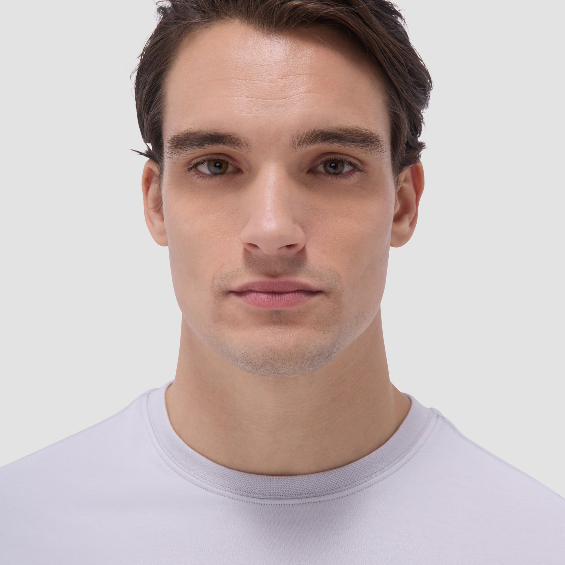 Bugatchi Hank Crew Neck T-Shirt Platinum