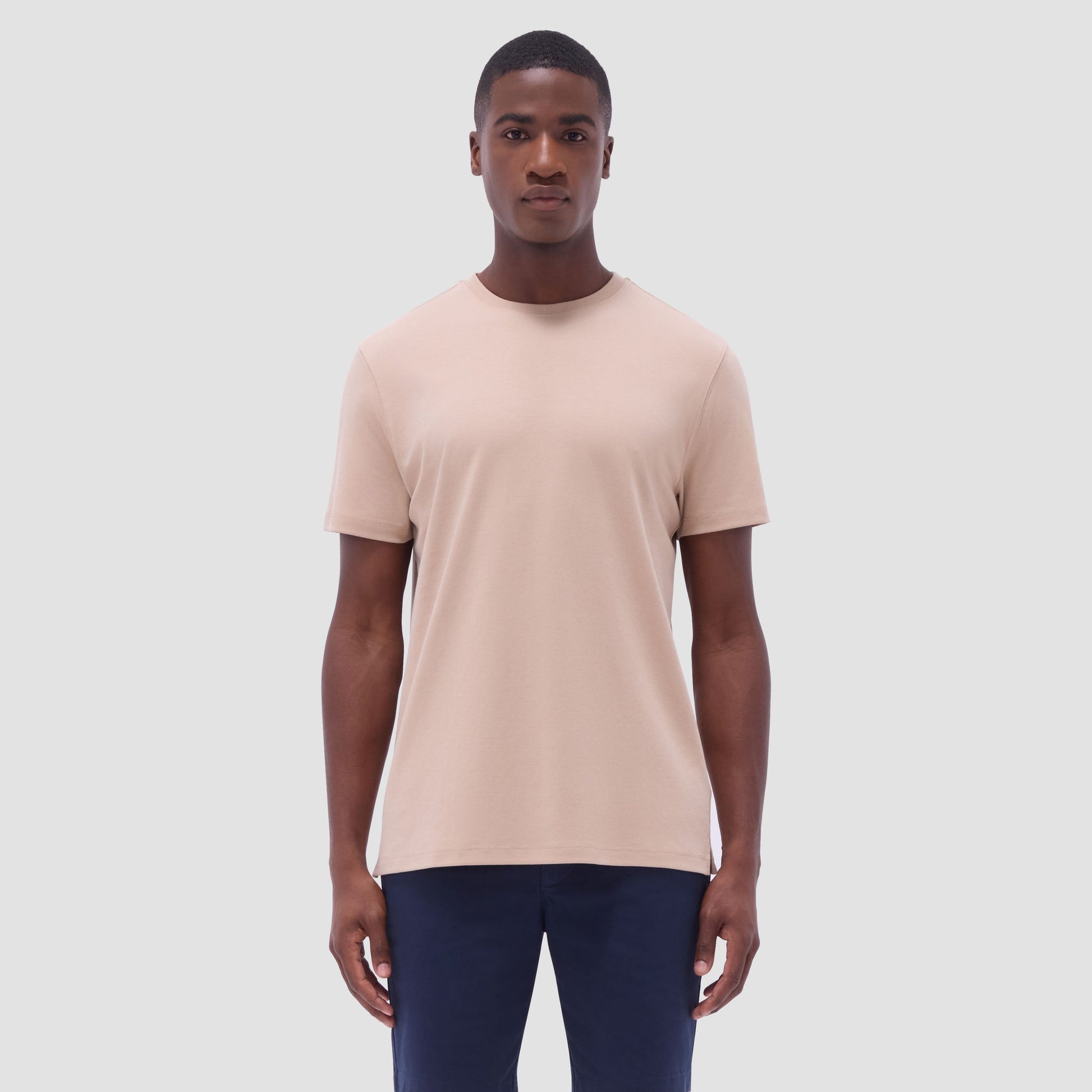 Bugatchi Hank Crew Neck T-Shirt Sand