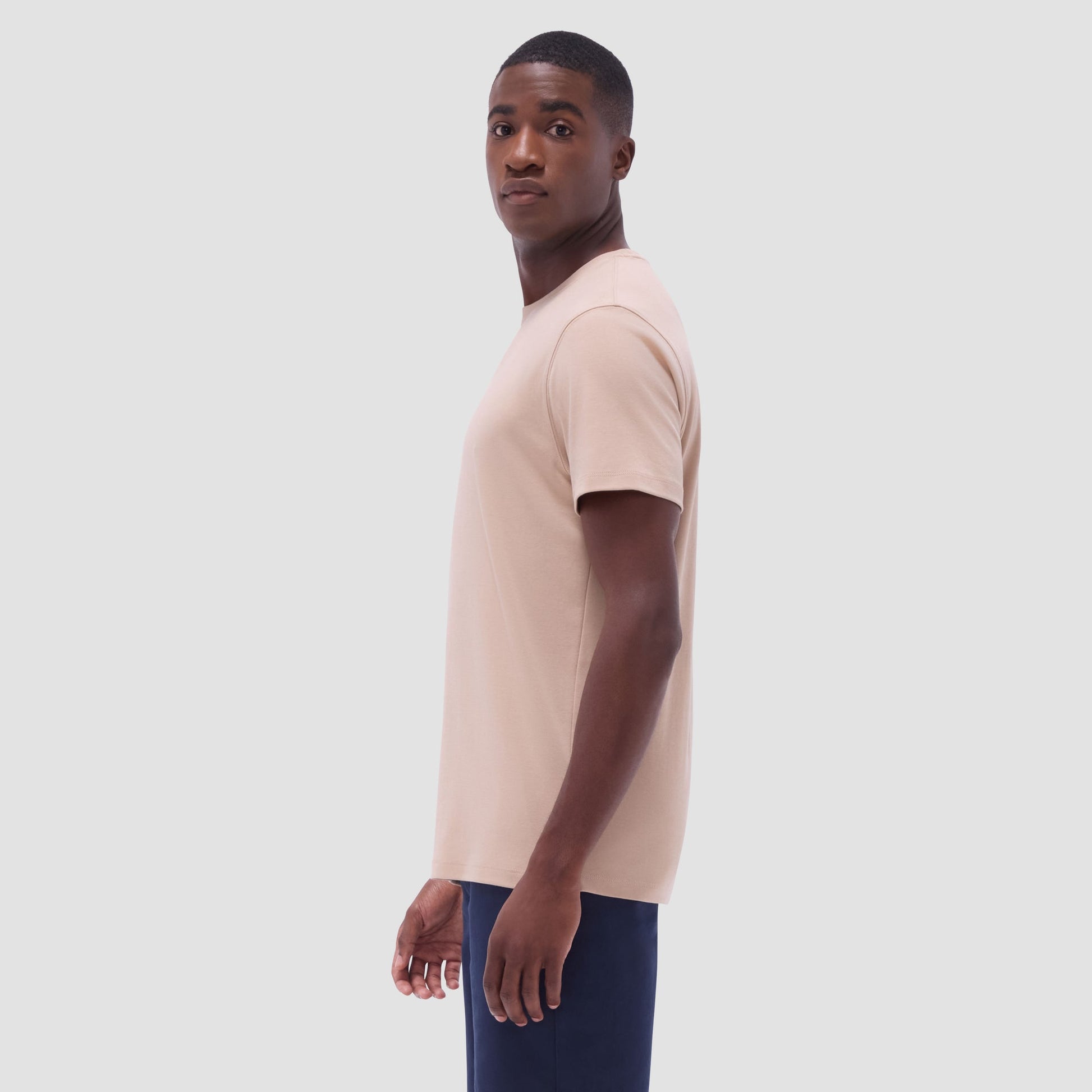 Bugatchi Hank Crew Neck T-Shirt Sand