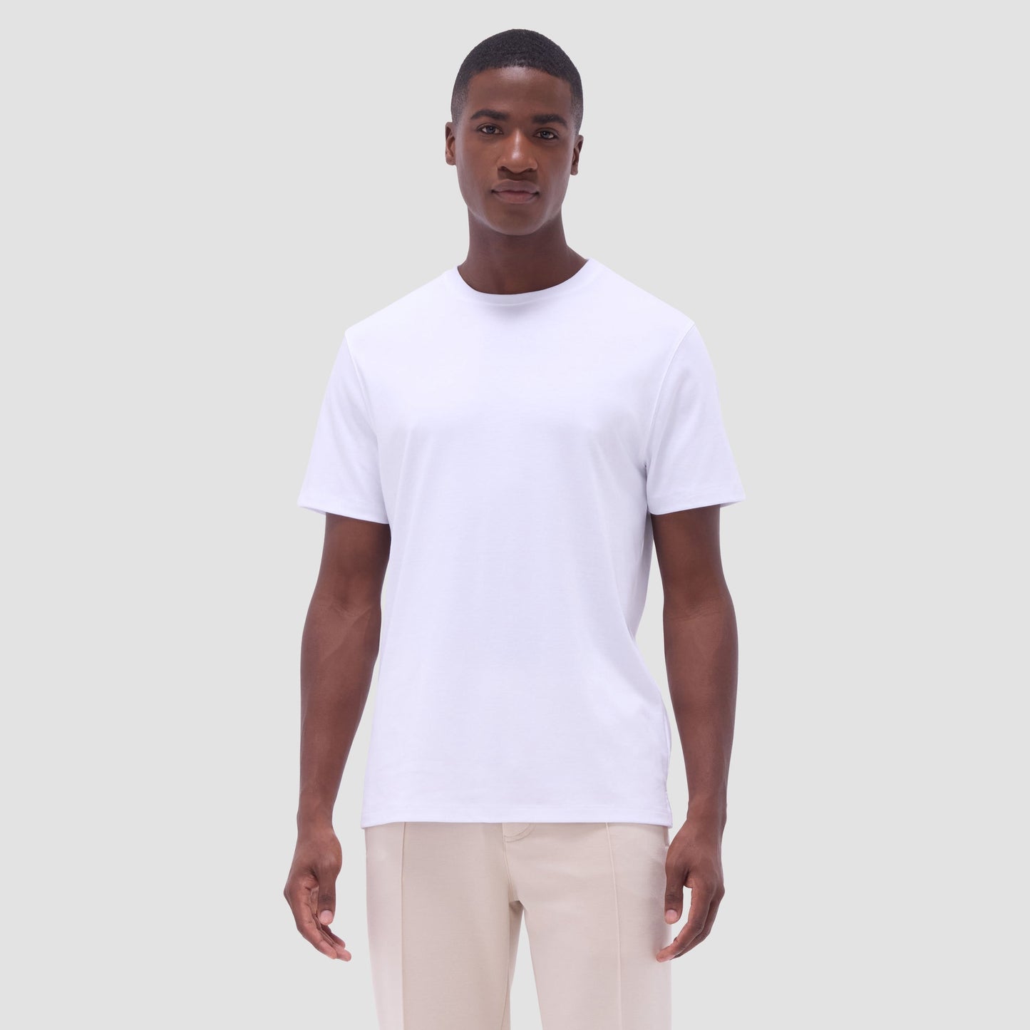 Bugatchi Hank Crew Neck T-Shirt White