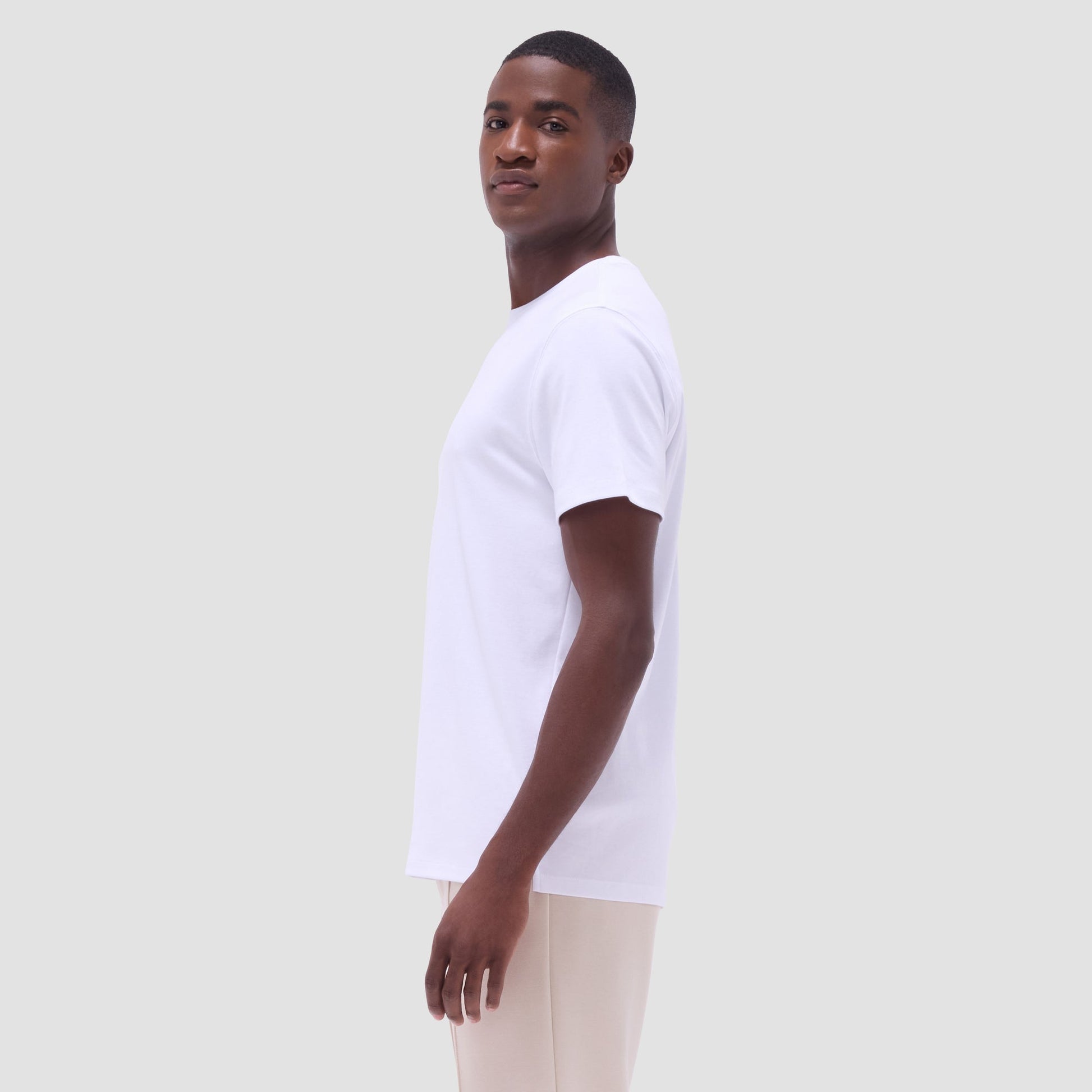Bugatchi Hank Crew Neck T-Shirt White