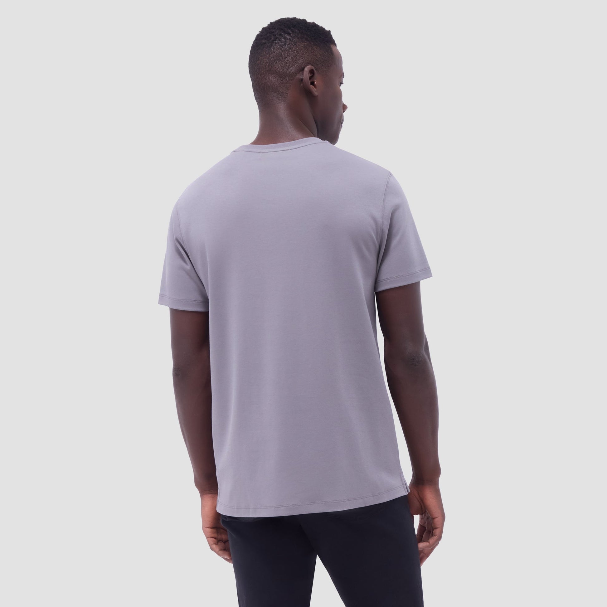 Bugatchi Hank Crew Neck T-Shirt Zinc