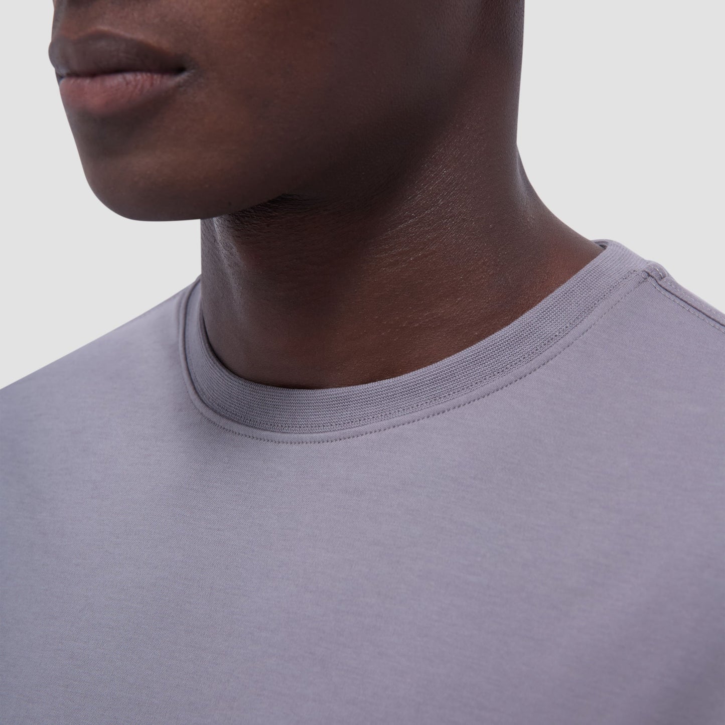 Bugatchi Hank Crew Neck T-Shirt Zinc