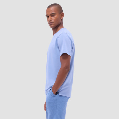 Bugatchi Holden V-Neck T-Shirt Air Blue