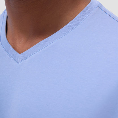 Bugatchi Holden V-Neck T-Shirt Air Blue