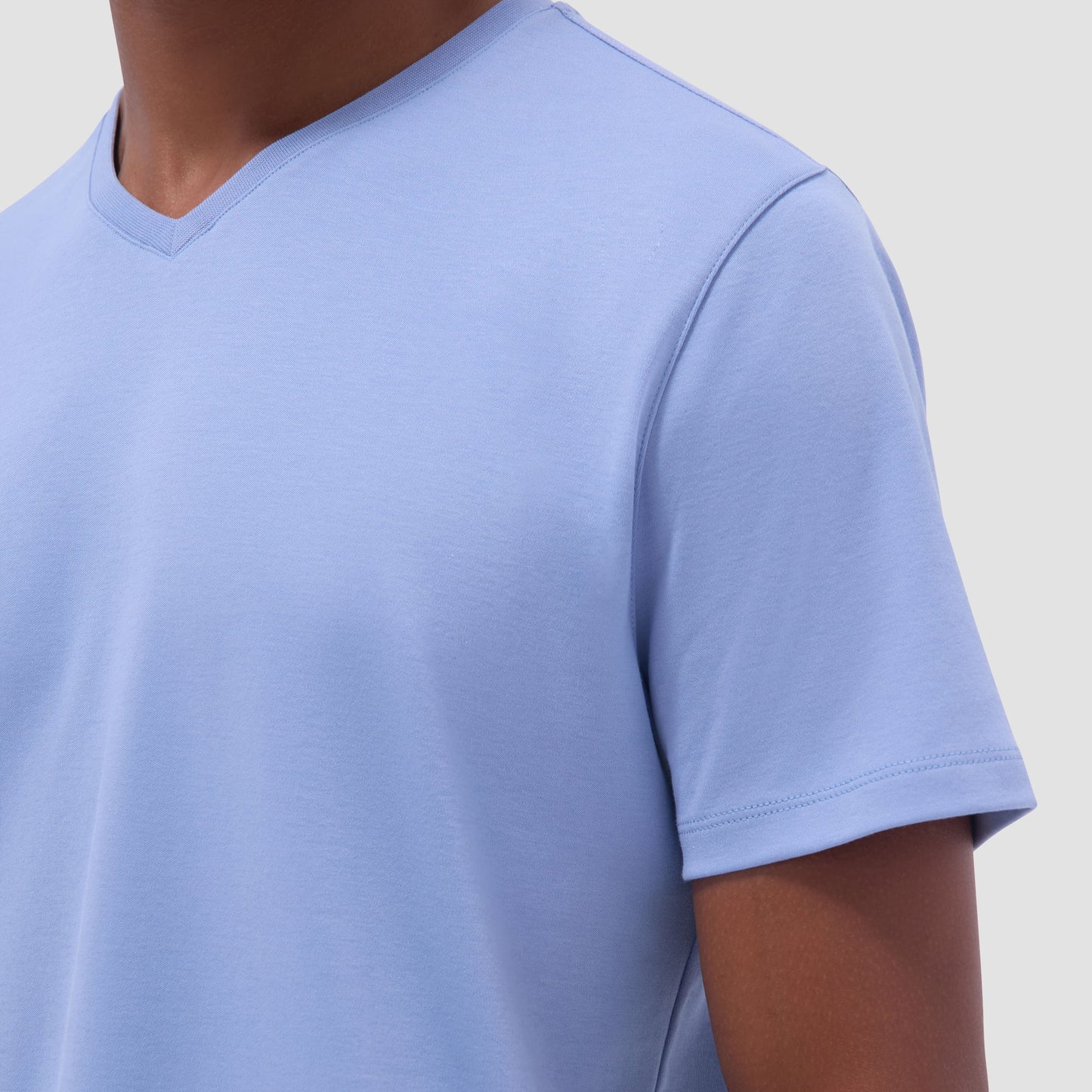 Bugatchi Holden V-Neck T-Shirt Air Blue