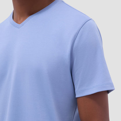 Bugatchi Holden V-Neck T-Shirt Air Blue