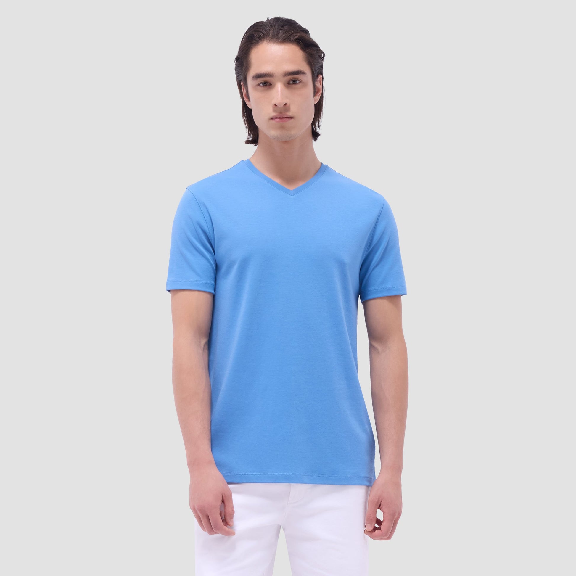 Bugatchi Holden V-Neck T-Shirt Classic Blue