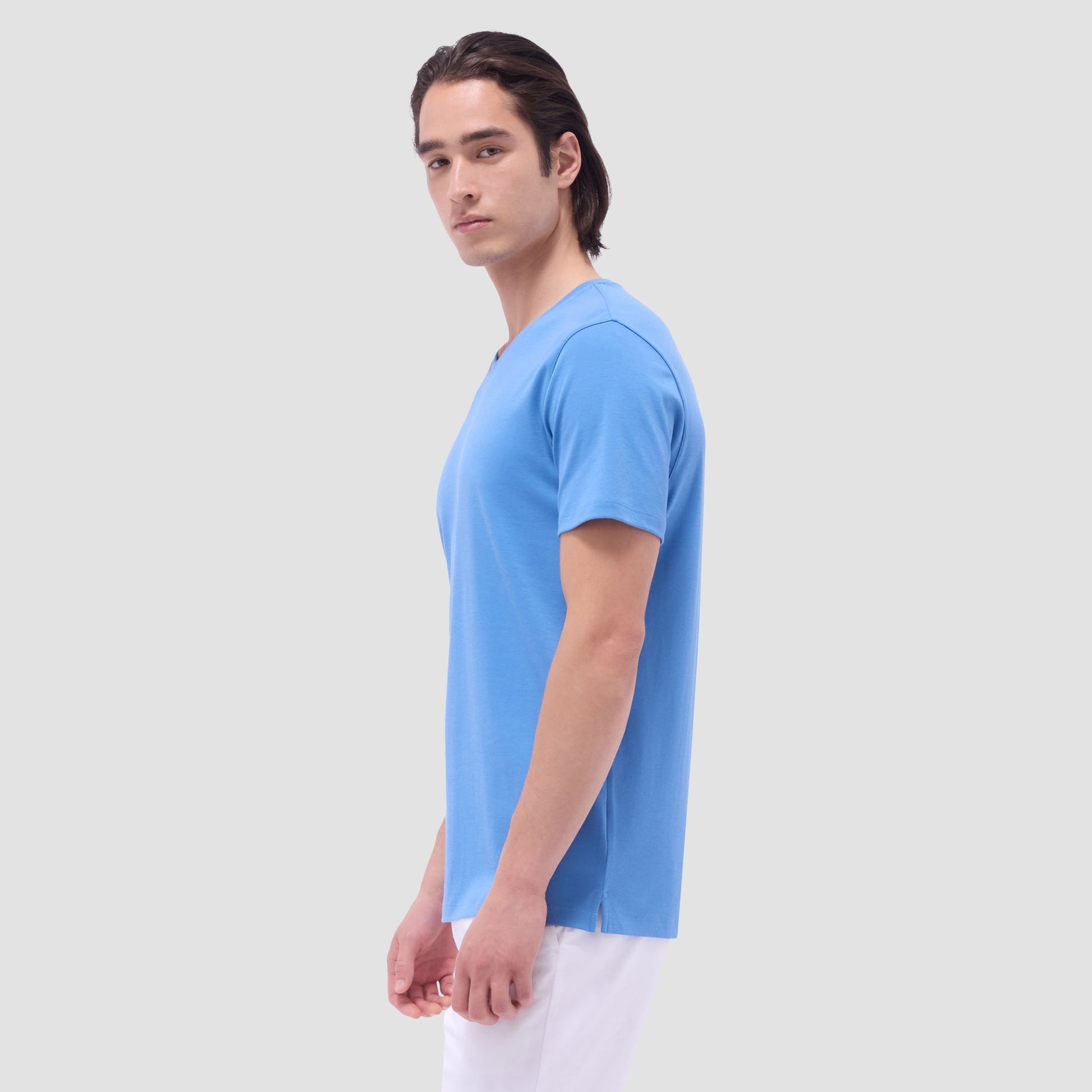 Bugatchi Holden V-Neck T-Shirt Classic Blue