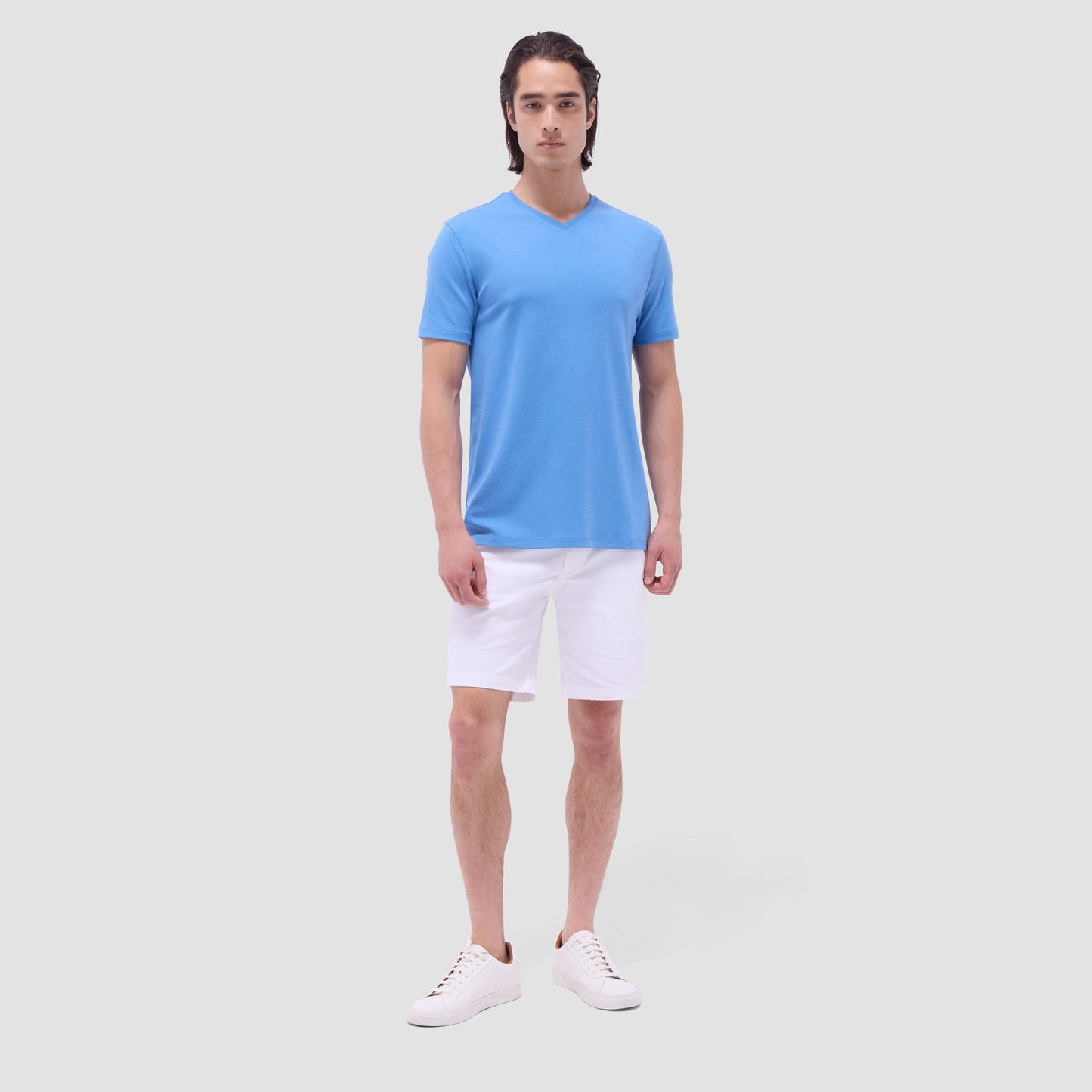 Bugatchi Holden V-Neck T-Shirt Classic Blue