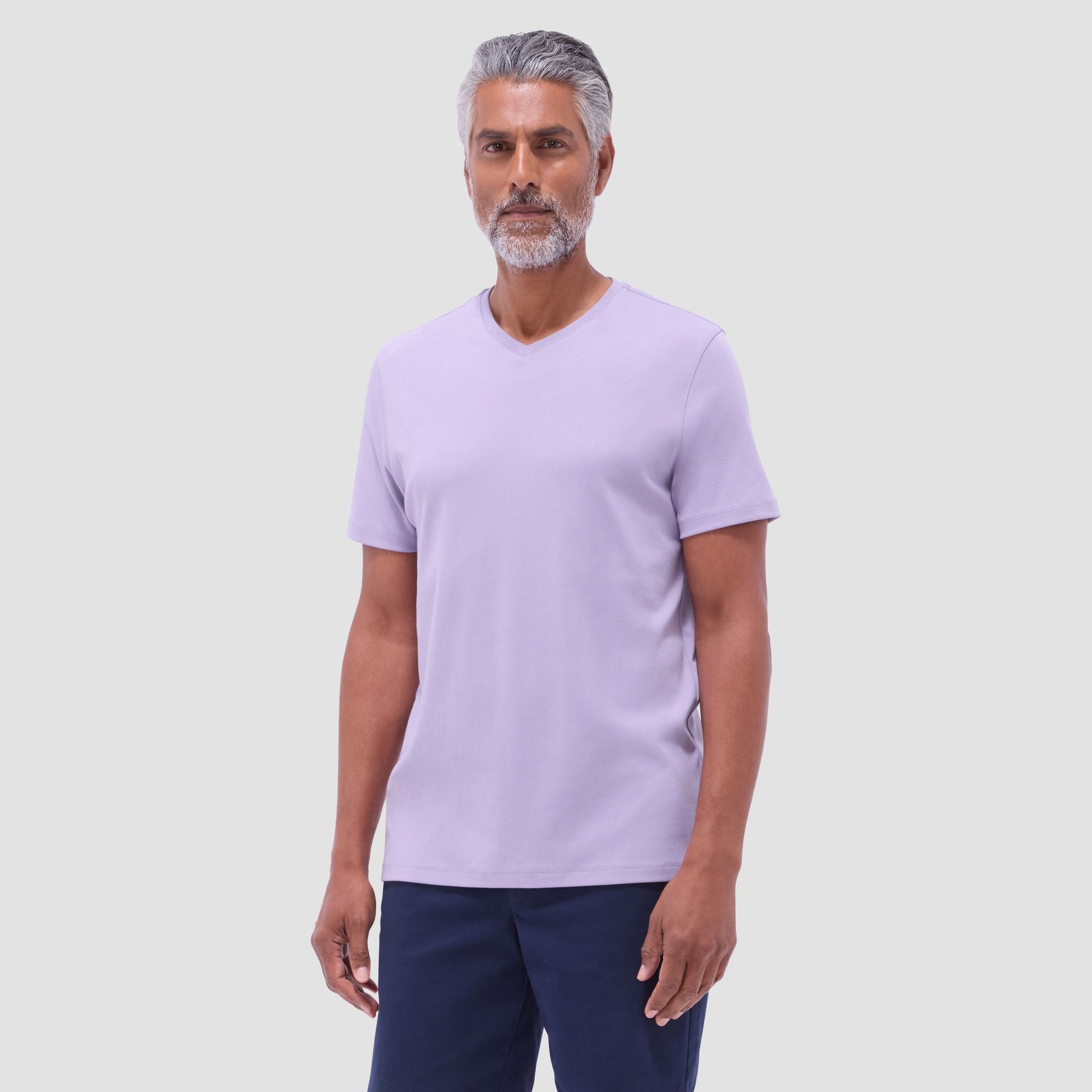 Bugatchi Holden V-Neck T-Shirt Lilac