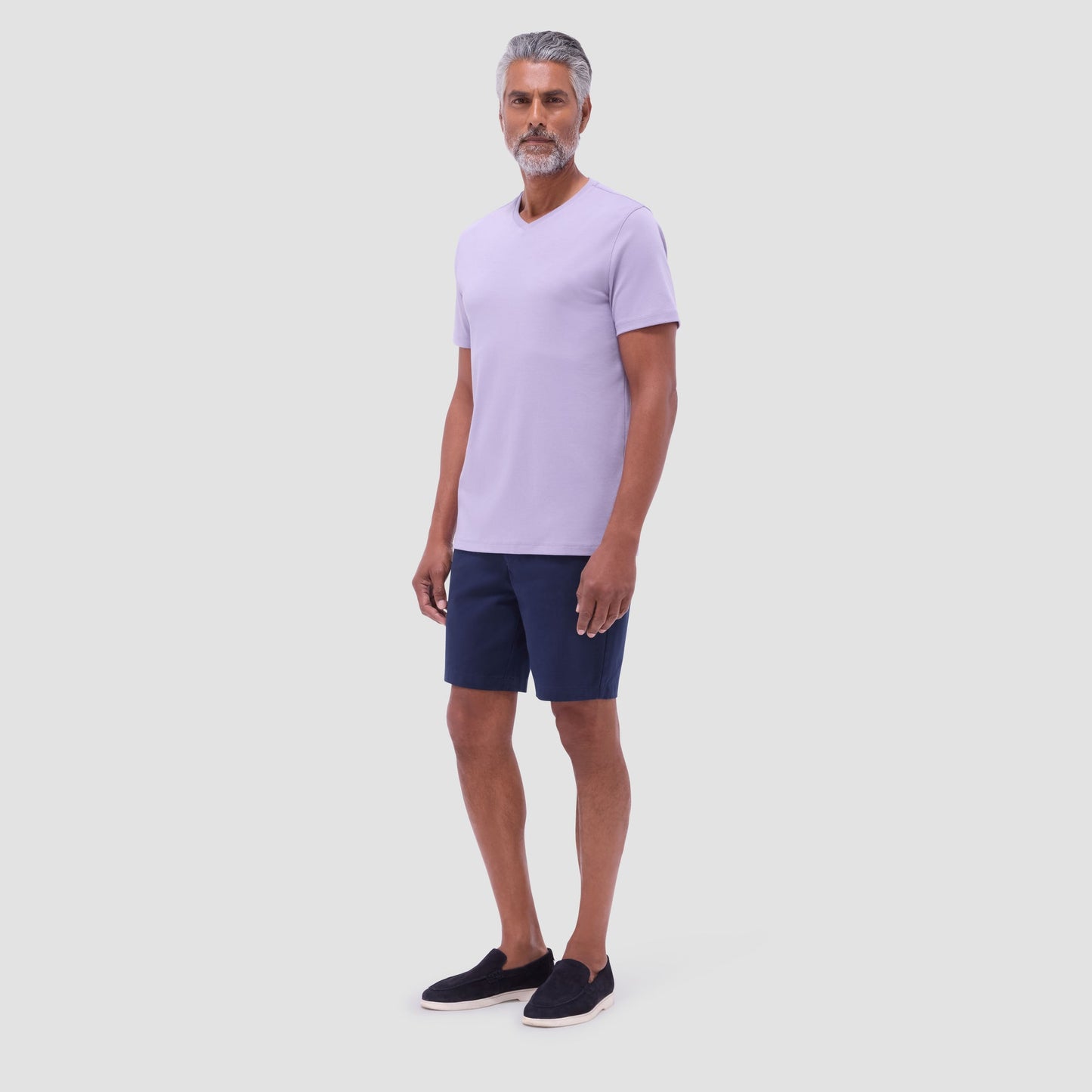 Bugatchi Holden V-Neck T-Shirt Lilac
