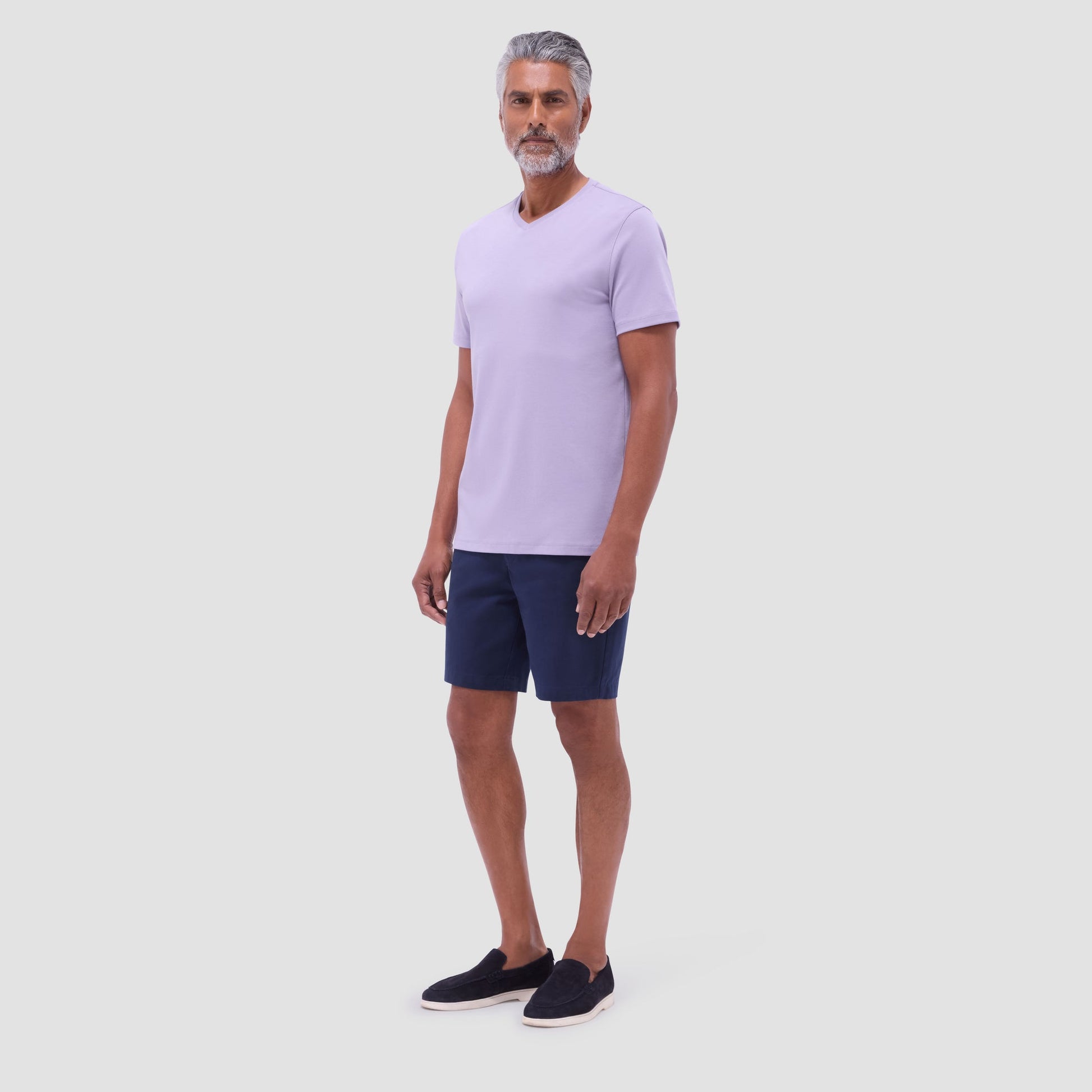 Bugatchi Holden V-Neck T-Shirt Lilac