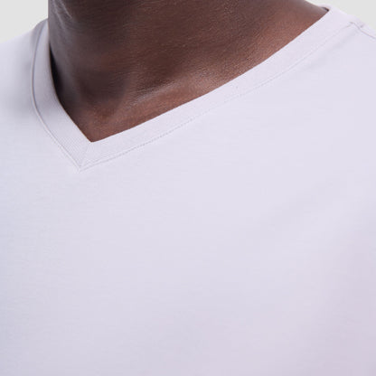 Bugatchi Holden V-Neck T-Shirt Platinum
