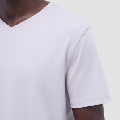 Bugatchi Holden V-Neck T-Shirt Platinum