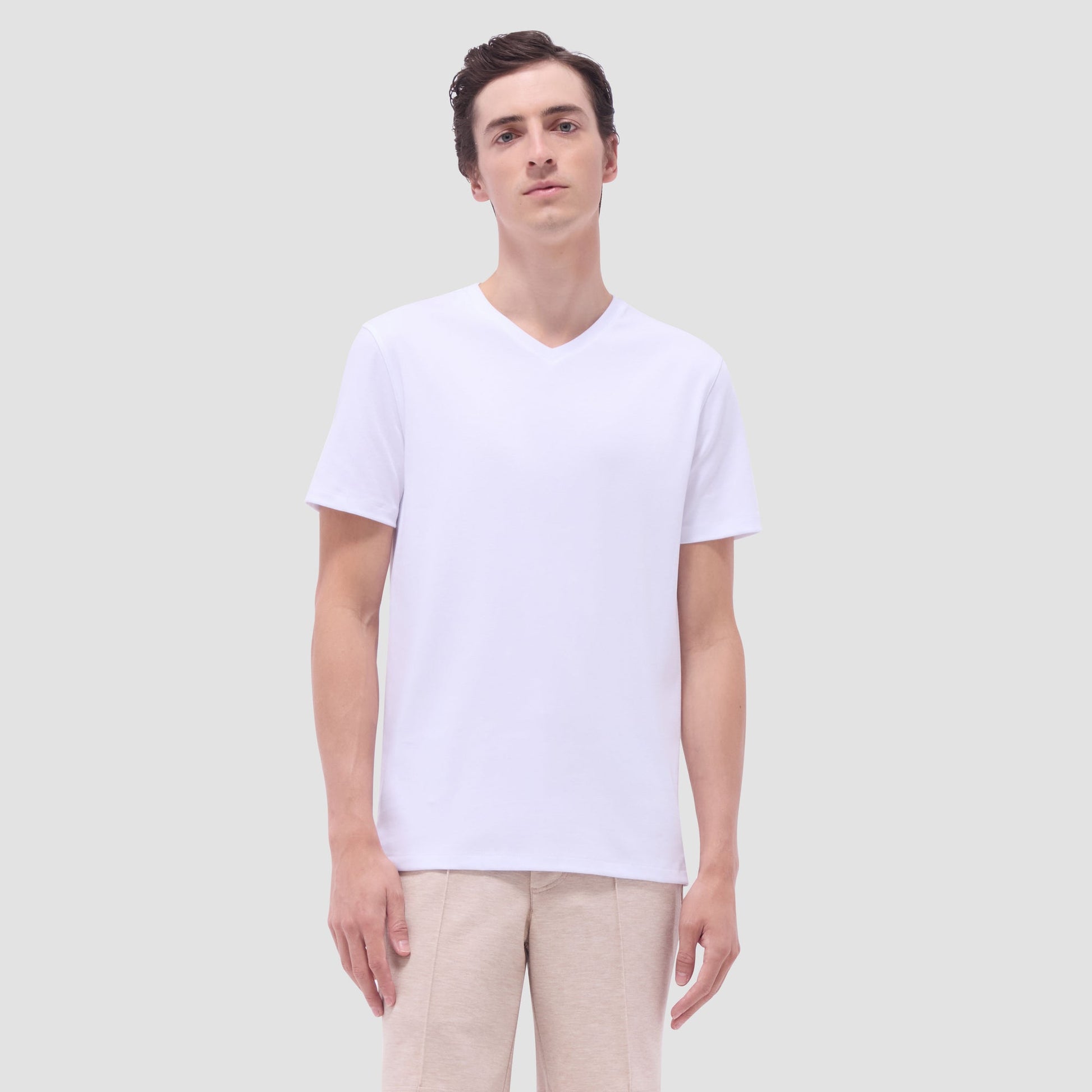 Bugatchi Holden V-Neck T-Shirt White