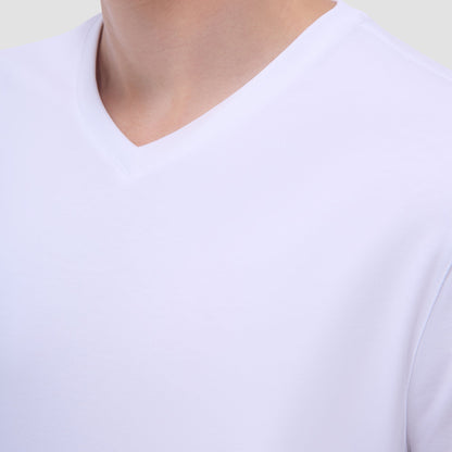 Bugatchi Holden V-Neck T-Shirt White