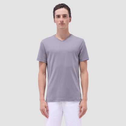 Bugatchi Holden V-Neck T-Shirt Zinc
