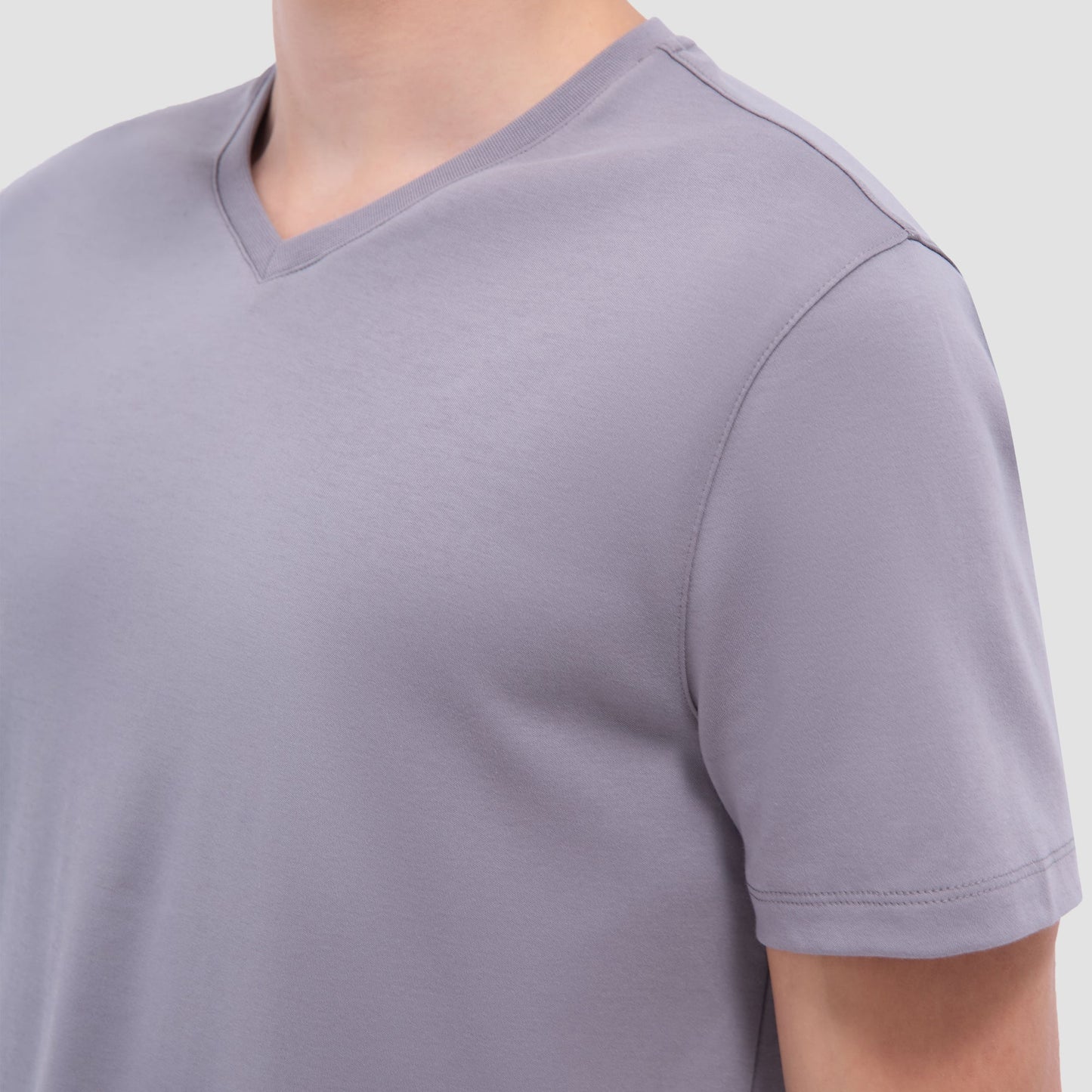 Bugatchi Holden V-Neck T-Shirt Zinc