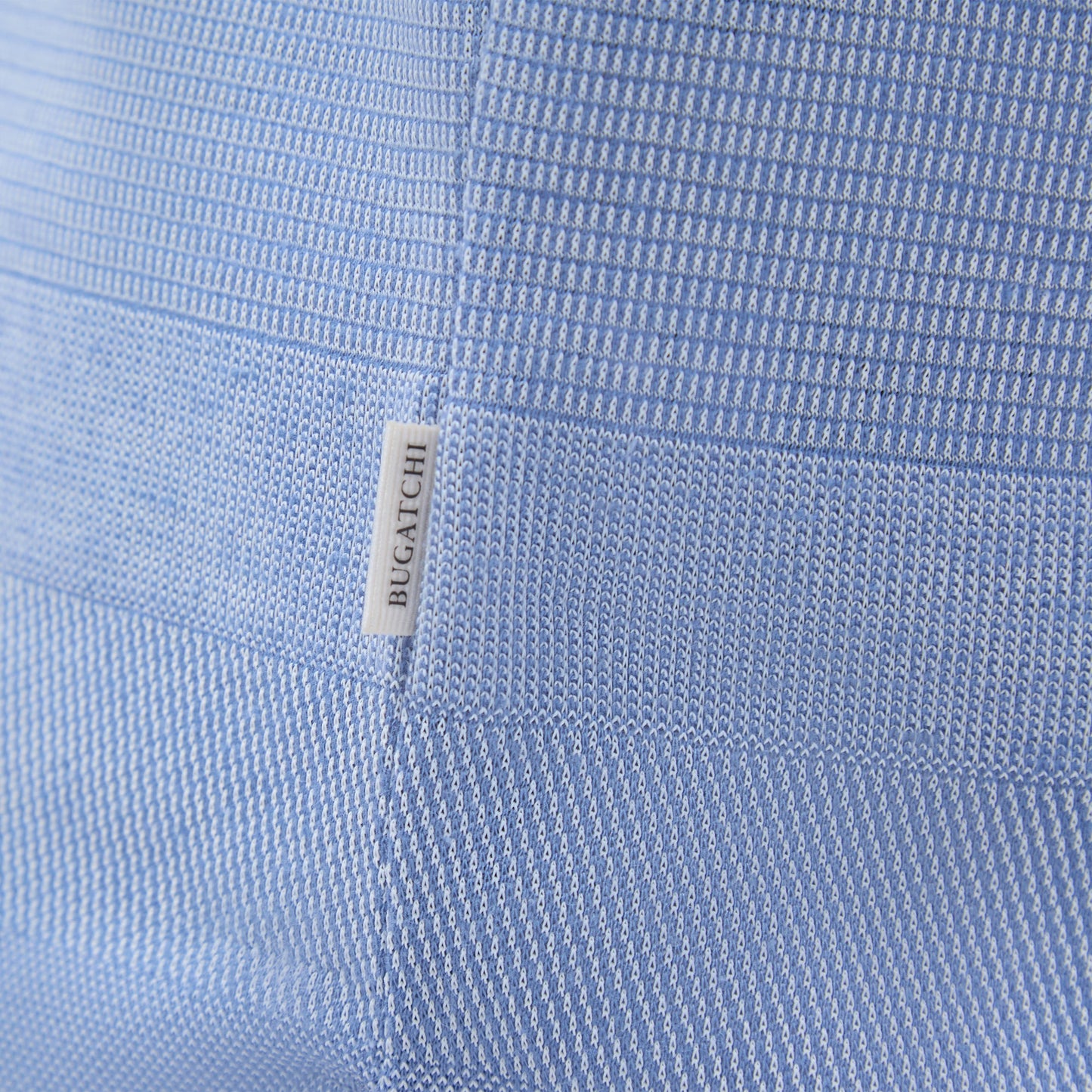 Bugatchi Mixed Media Johnny Collar Polo Shirt Air Blue