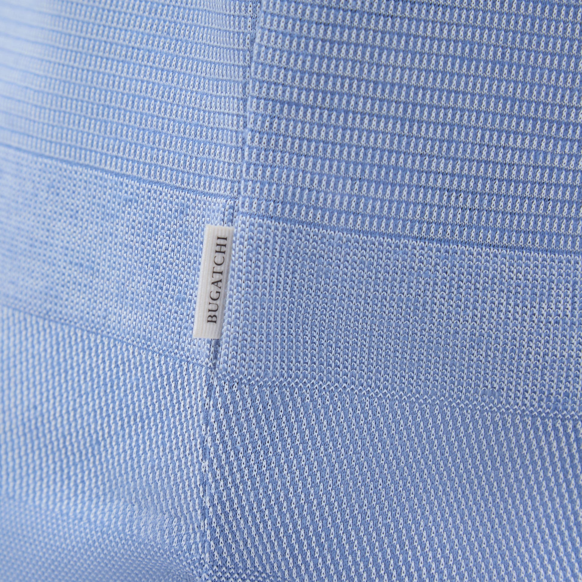 Bugatchi Mixed Media Johnny Collar Polo Shirt Air Blue