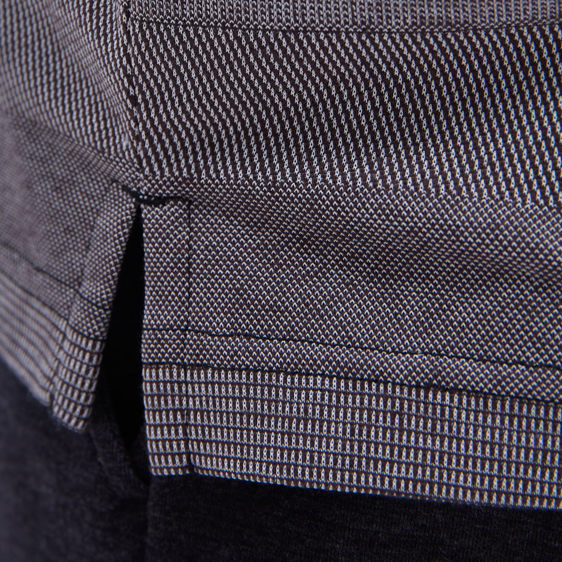Bugatchi Mixed Media Johnny Collar Polo Shirt Anthracite