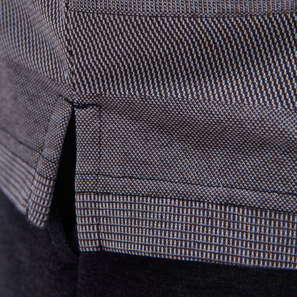 Bugatchi Mixed Media Johnny Collar Polo Shirt Anthracite