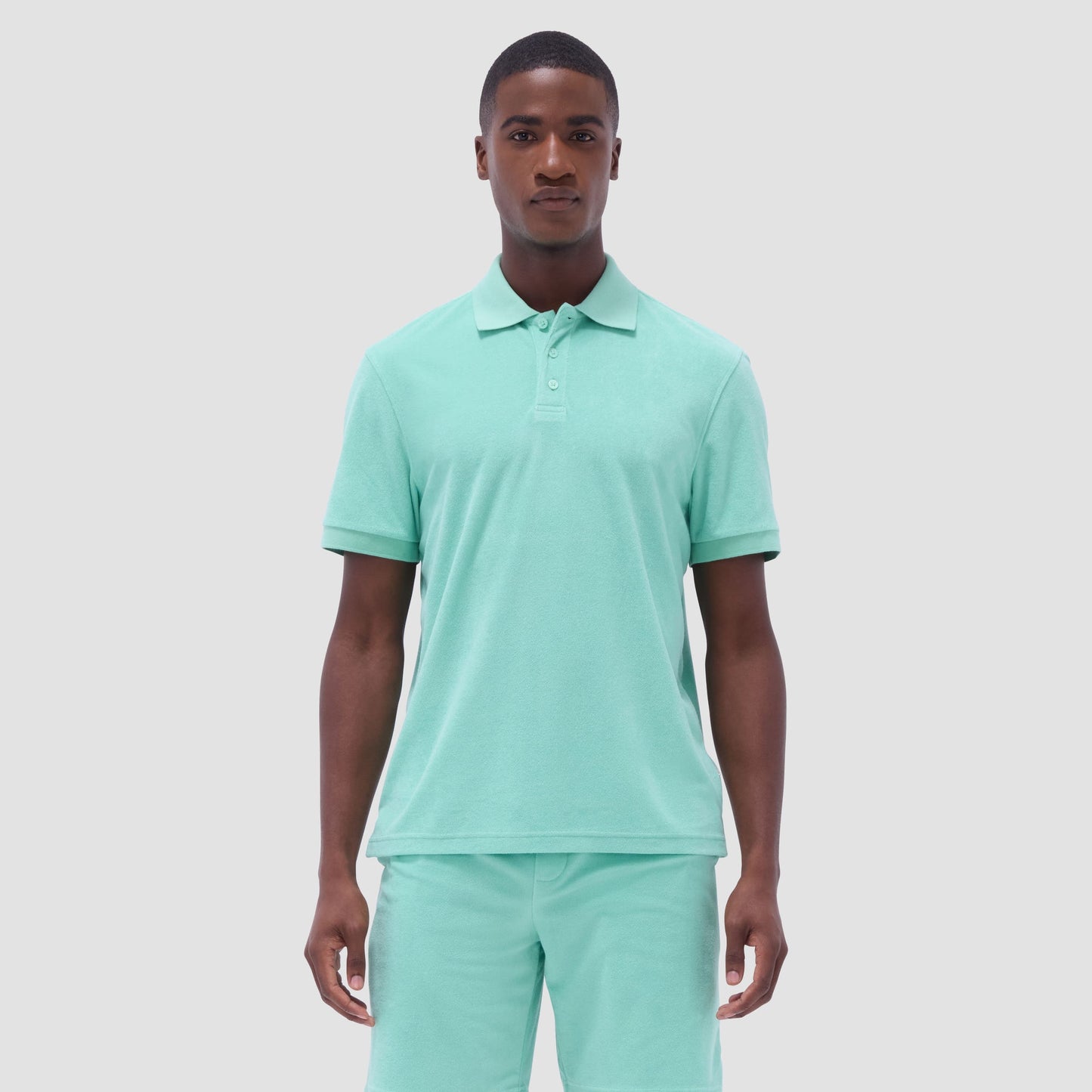 Bugatchi French Terry Polo Shirt Menthol