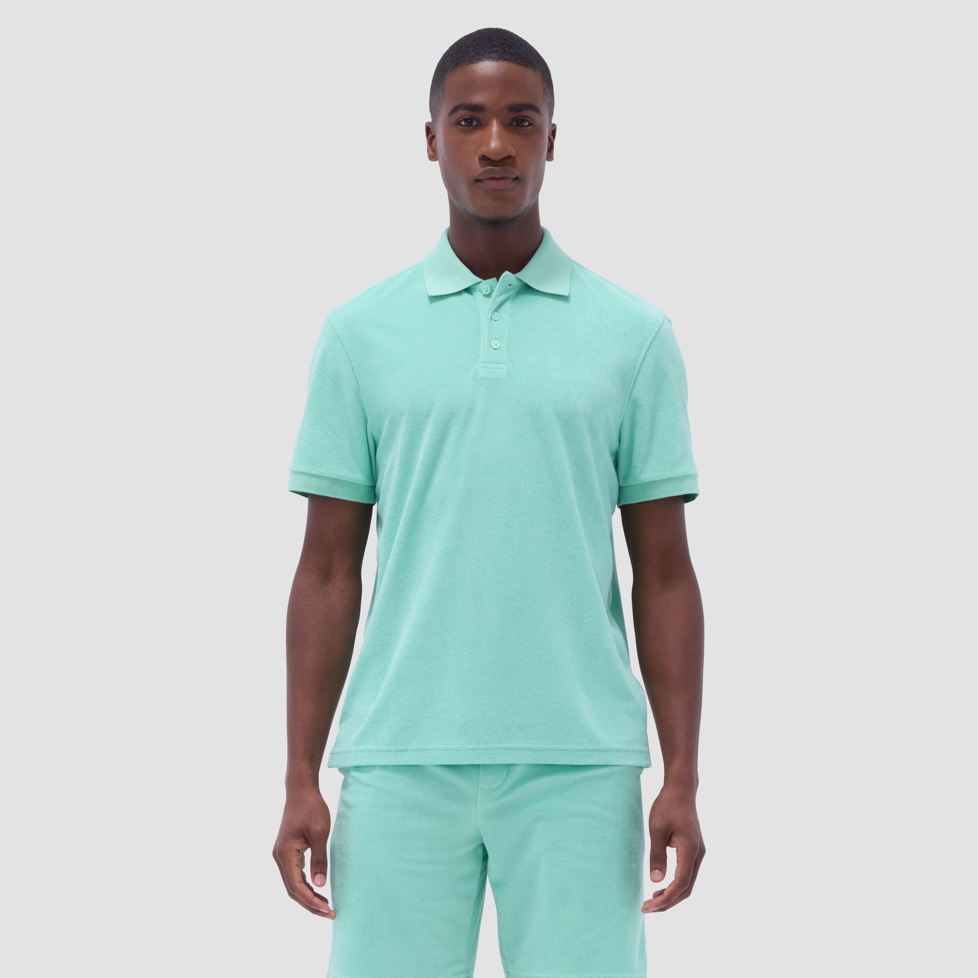 Bugatchi French Terry Polo Shirt Menthol