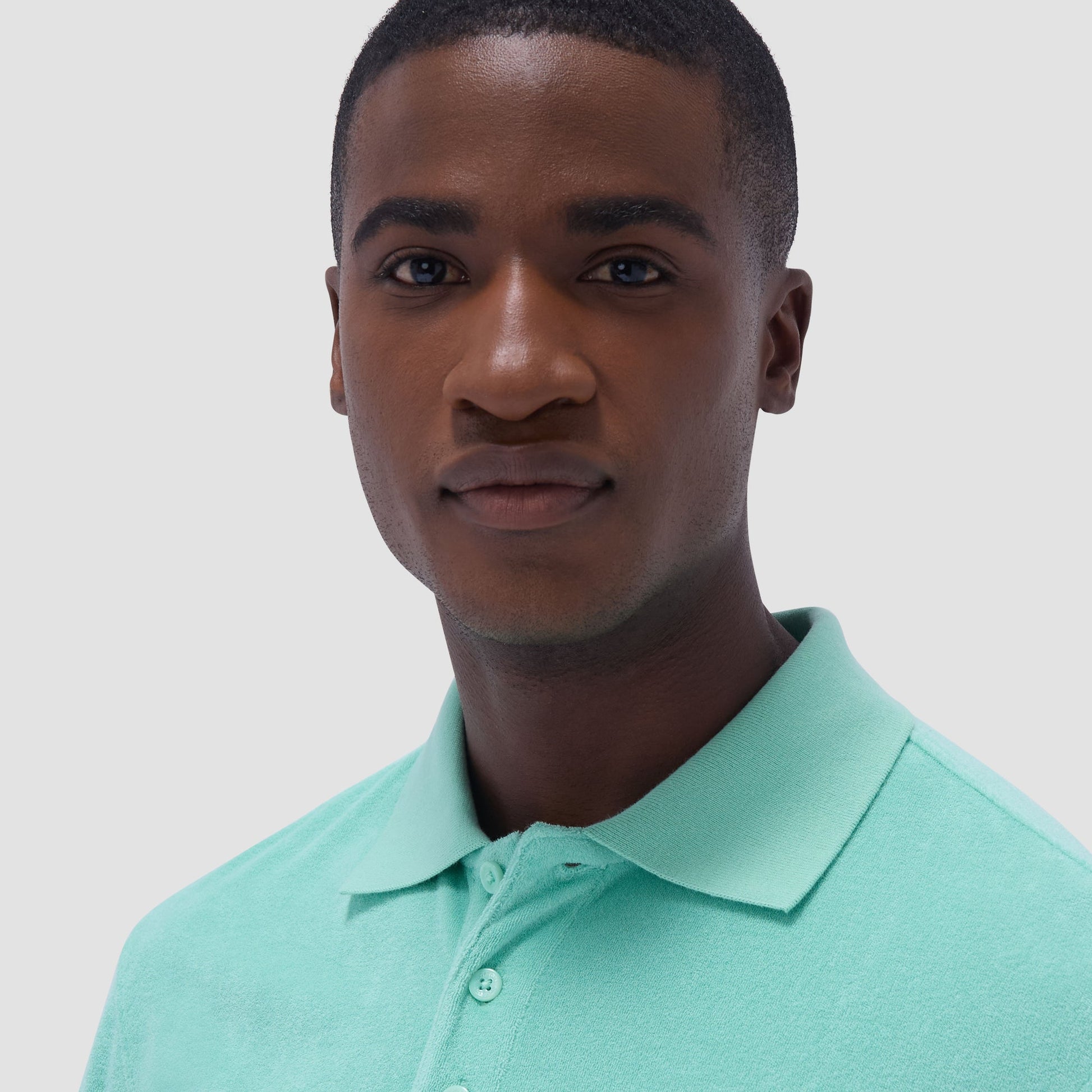 Bugatchi French Terry Polo Shirt Menthol