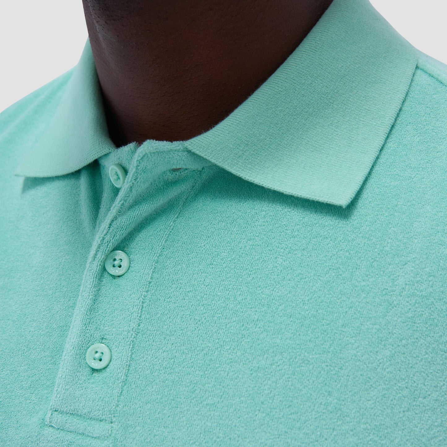 Bugatchi French Terry Polo Shirt Menthol