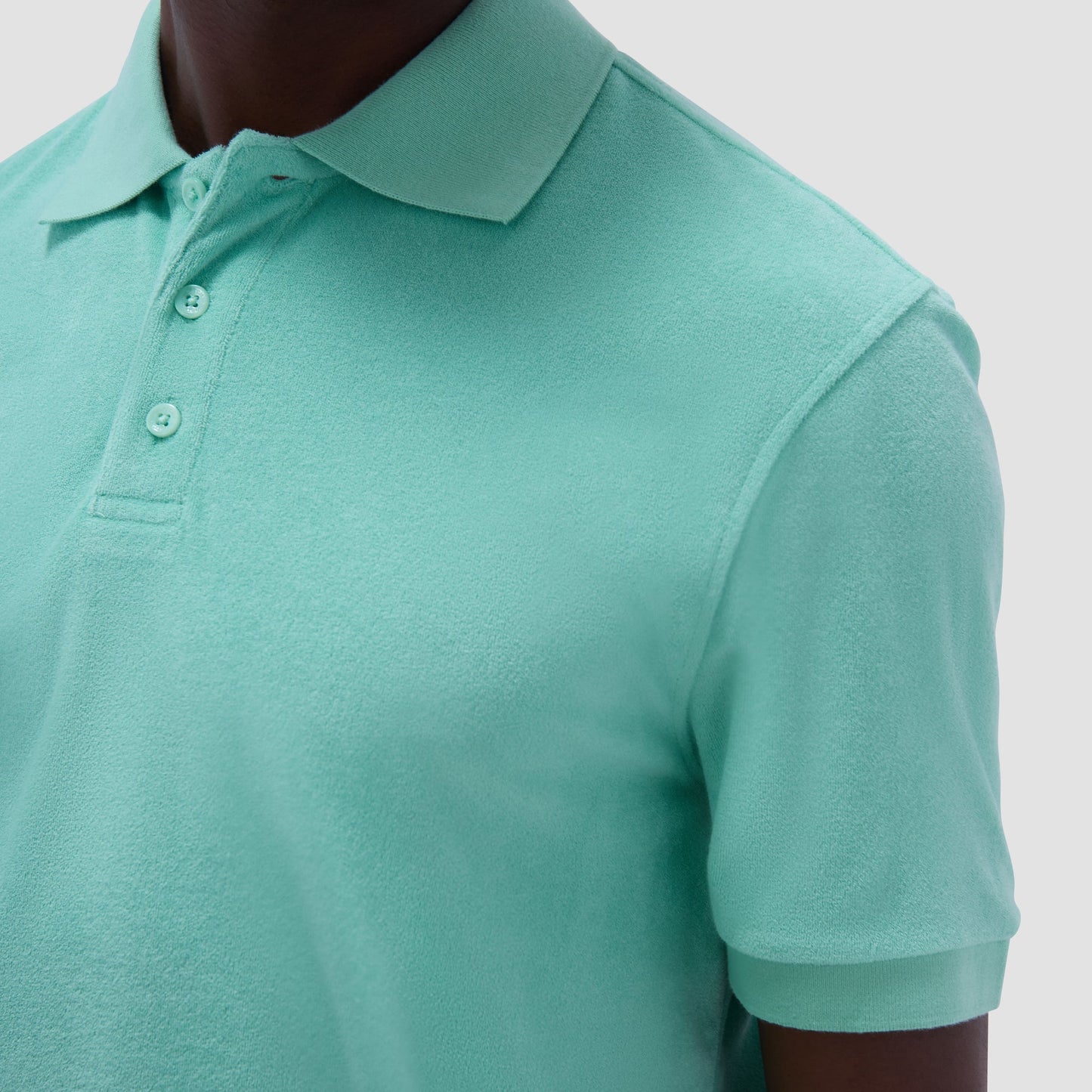 Bugatchi French Terry Polo Shirt Menthol
