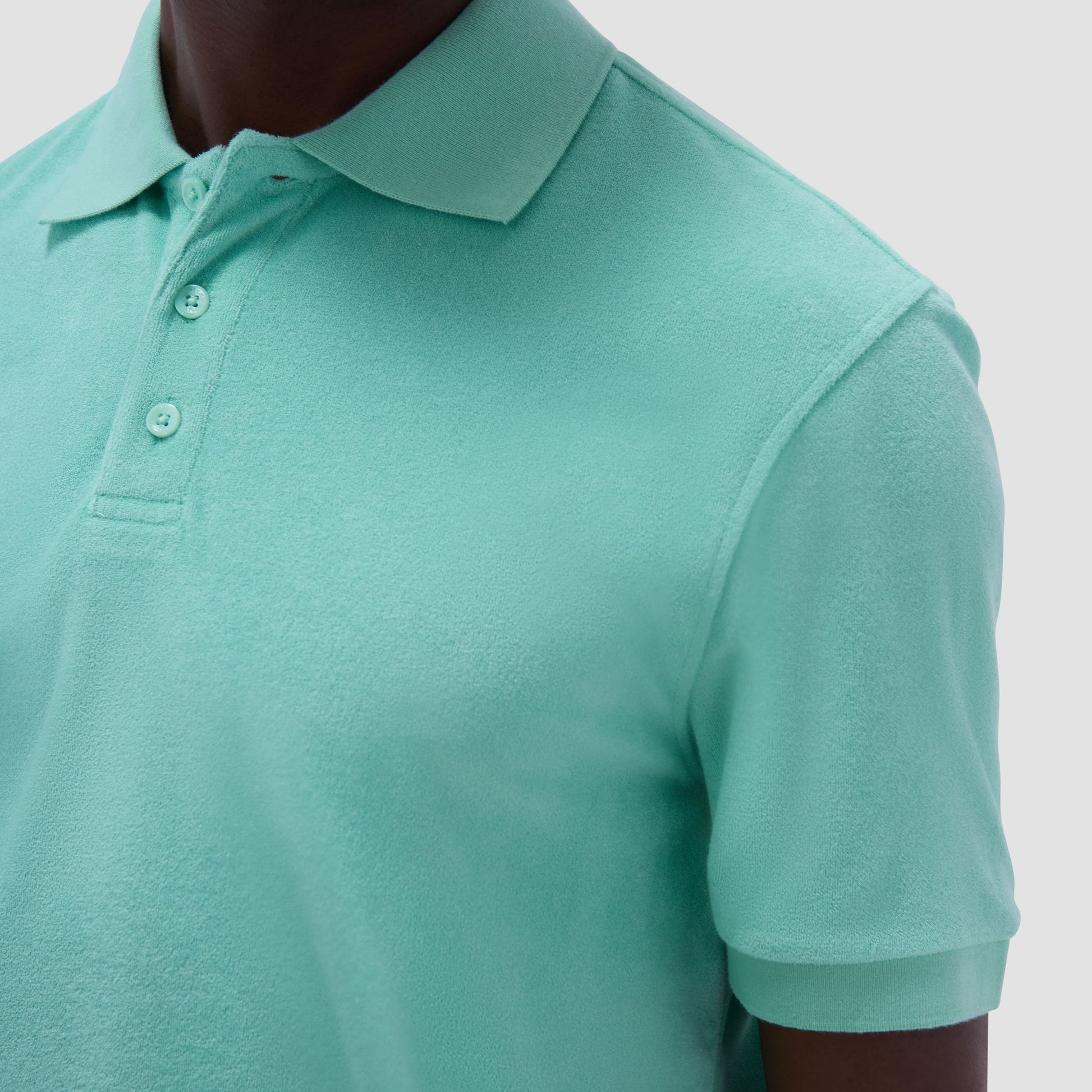Bugatchi French Terry Polo Shirt Menthol