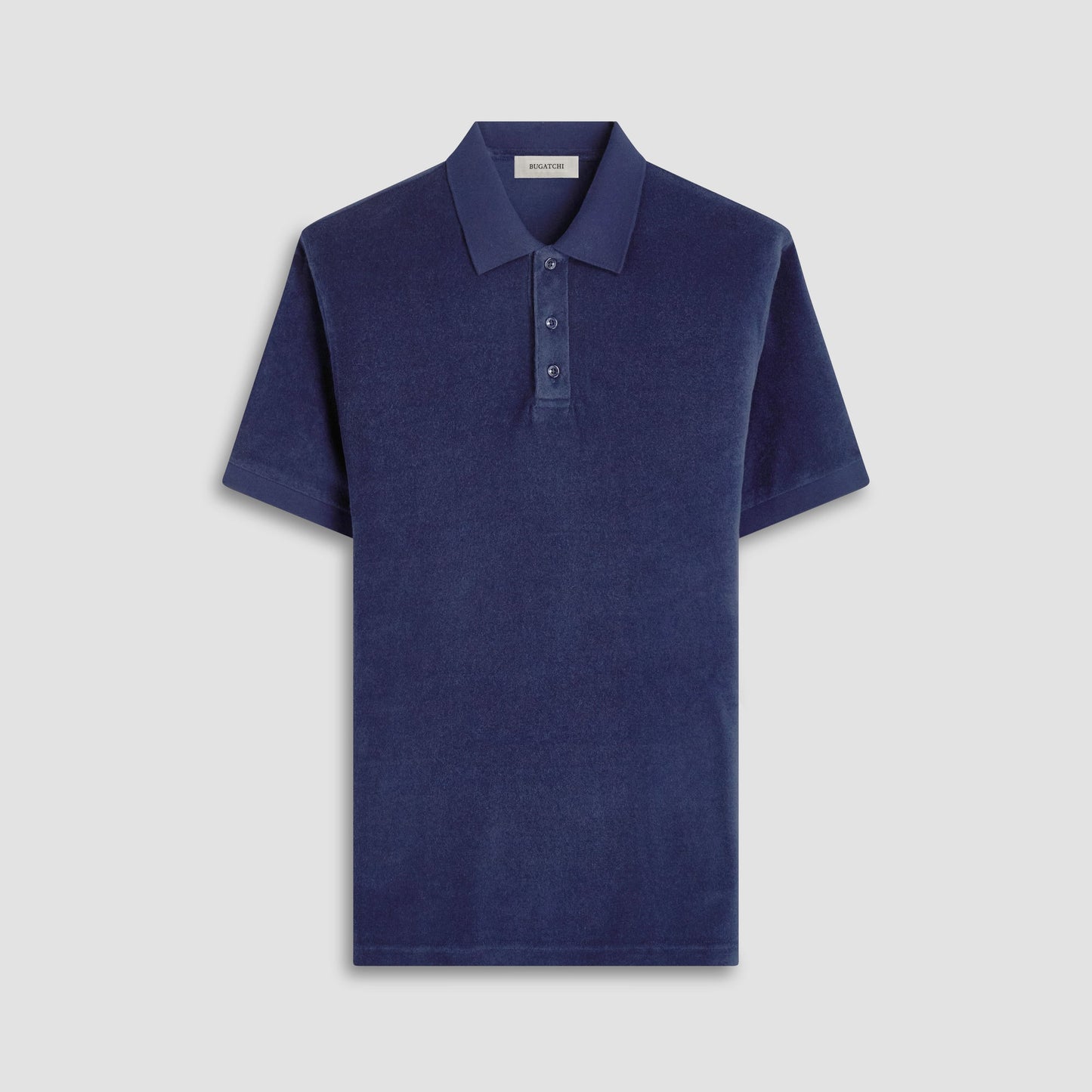 Bugatchi French Terry Polo Shirt Navy
