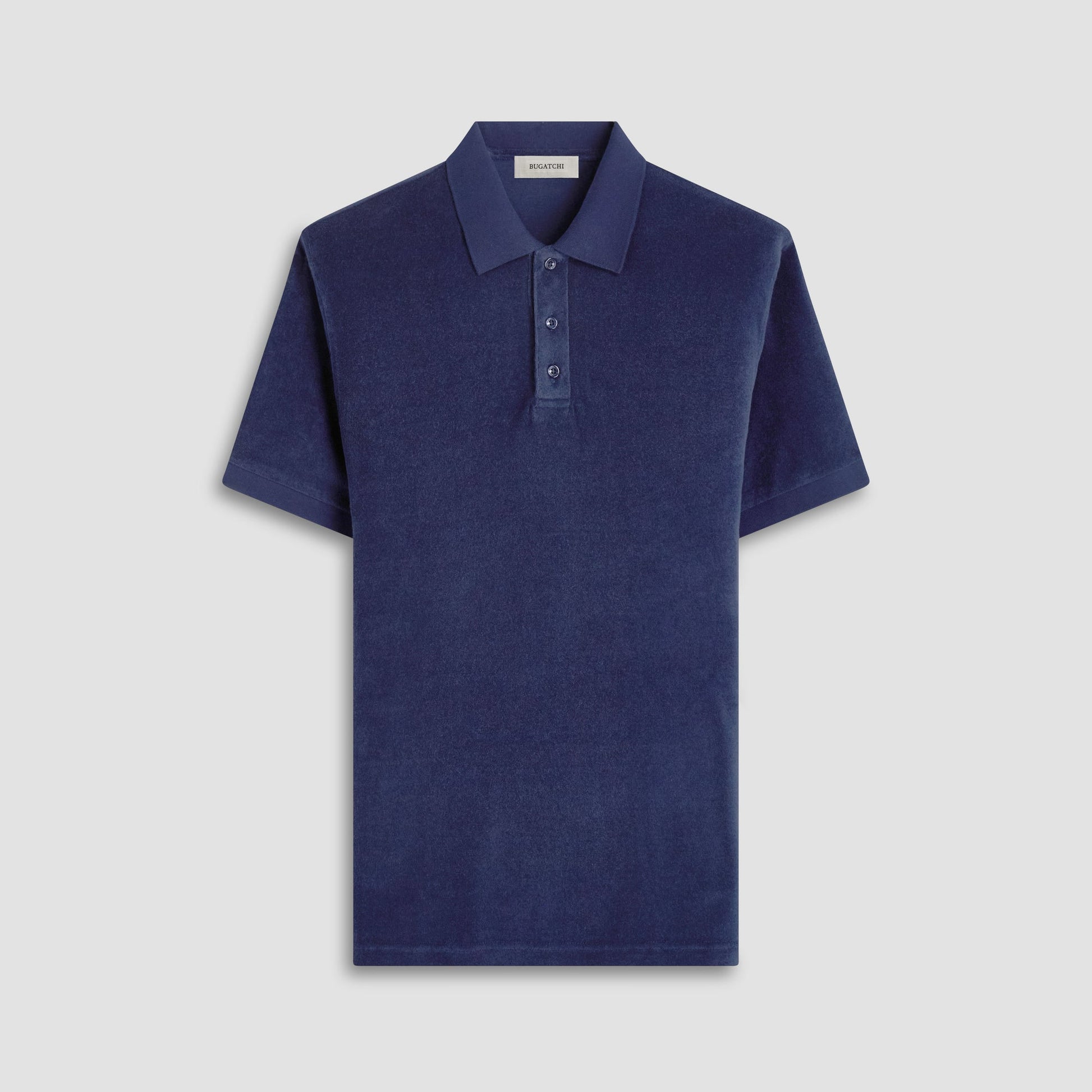 Bugatchi French Terry Polo Shirt Navy