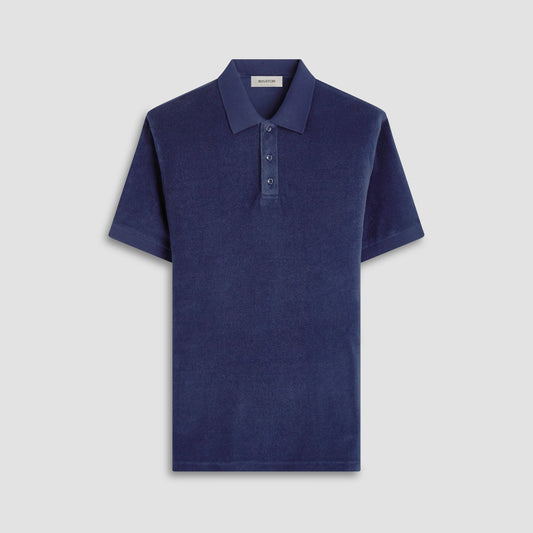Bugatchi French Terry Polo Shirt Navy