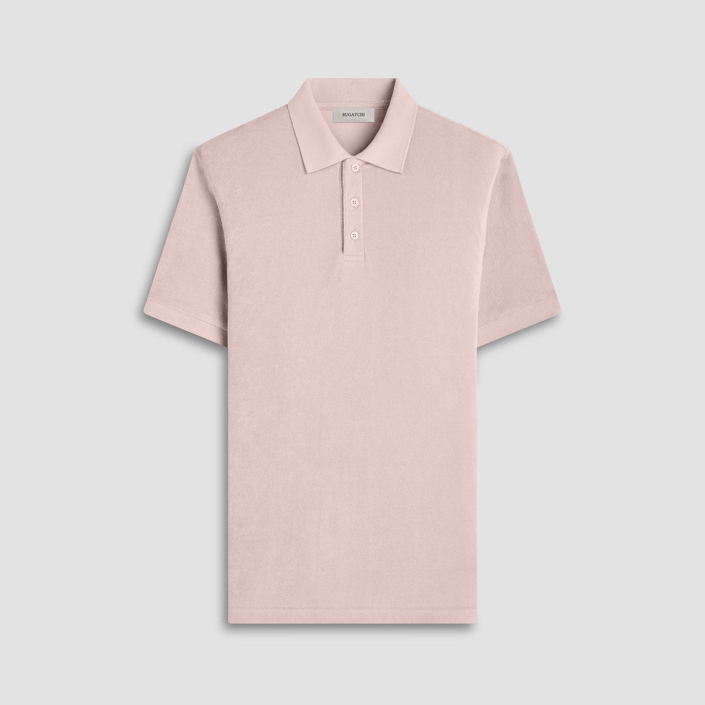 Bugatchi French Terry Polo Shirt Sand