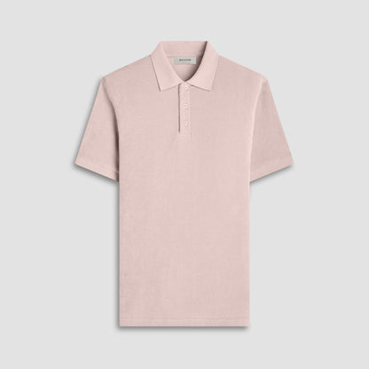 Bugatchi French Terry Polo Shirt Sand
