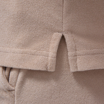 Bugatchi French Terry Polo Shirt Sand