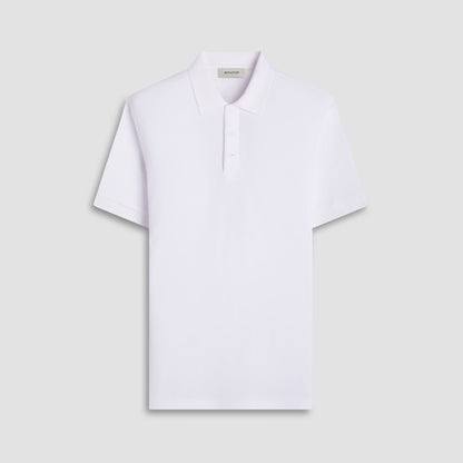Bugatchi French Terry Polo Shirt White