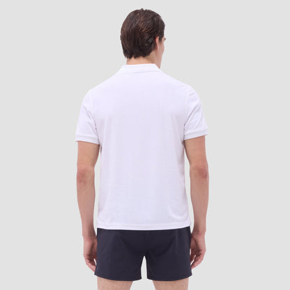 Bugatchi French Terry Polo Shirt White