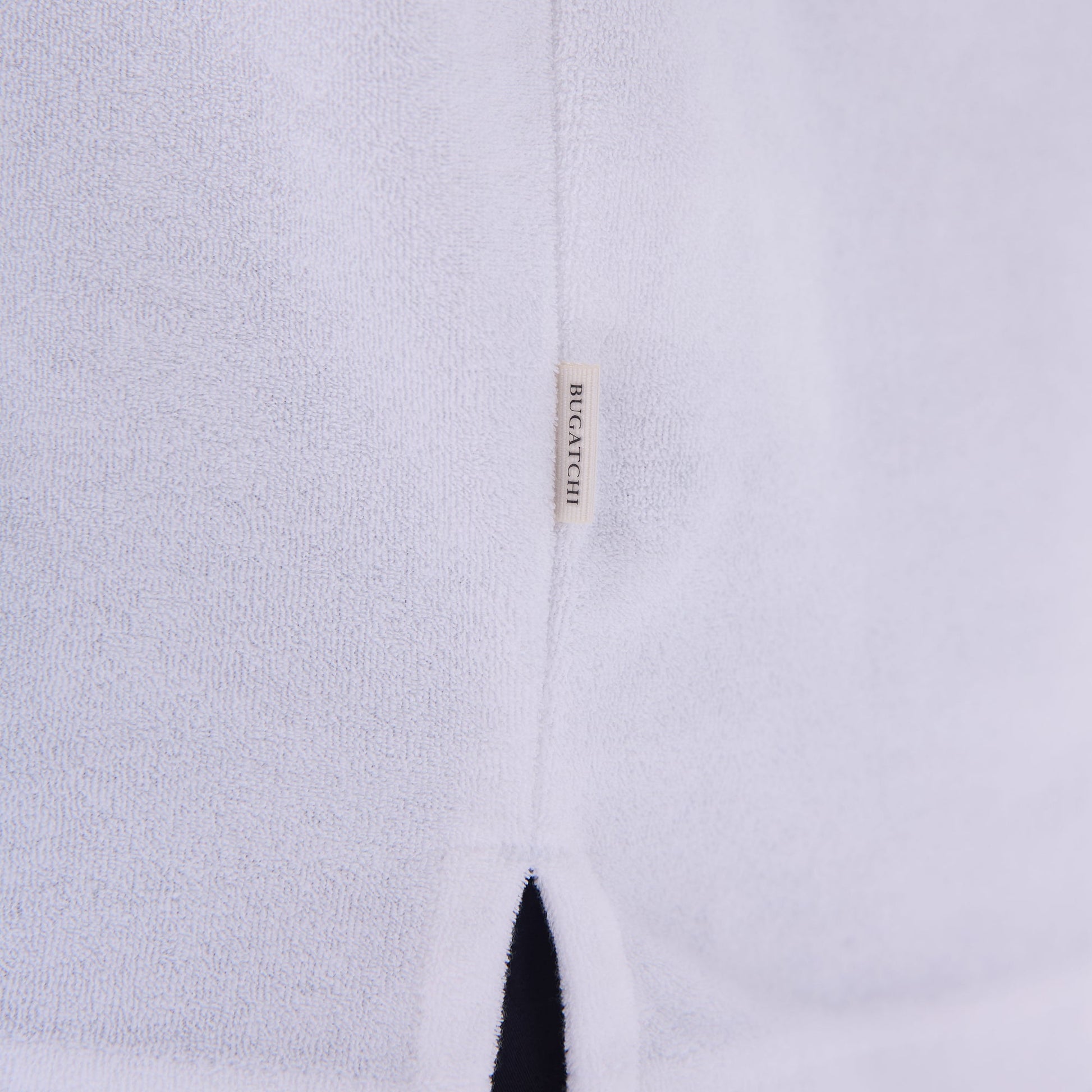 Bugatchi French Terry Polo Shirt White