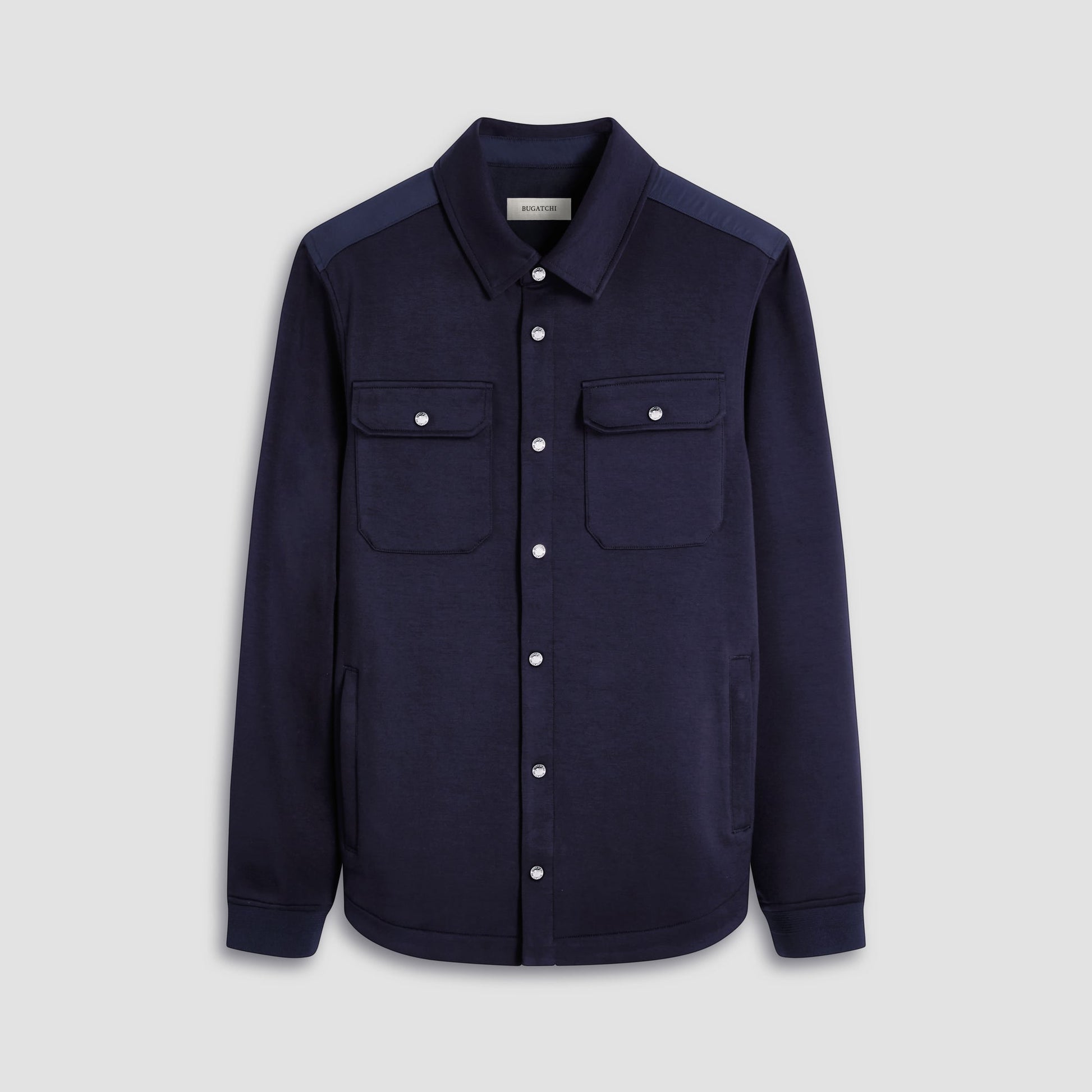 Bugatchi Soft Touch™ Solid Shirt Jacket Navy