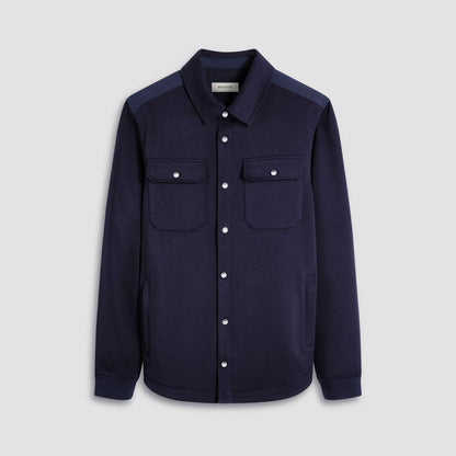 Bugatchi Soft Touch™ Solid Shirt Jacket Navy