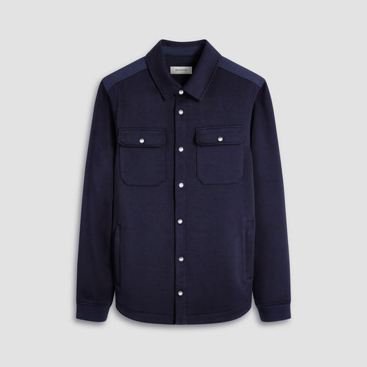 Bugatchi Soft Touch™ Solid Shirt Jacket Navy