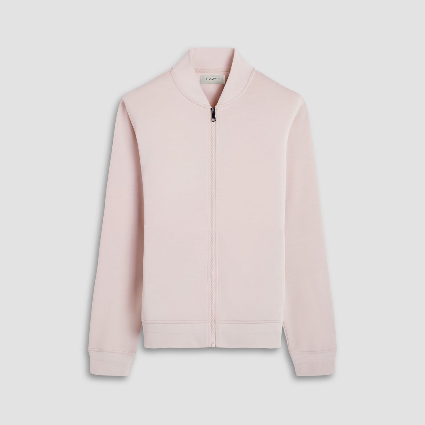 Bugatchi Soft Touch™ Solid Bomber Jacket Almond