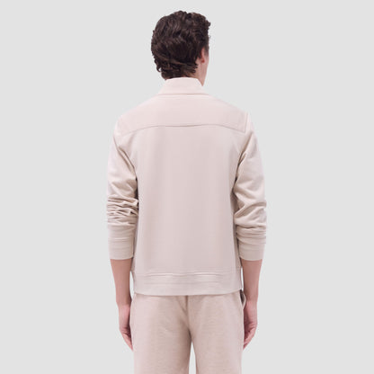 Bugatchi Soft Touch™ Solid Bomber Jacket Almond